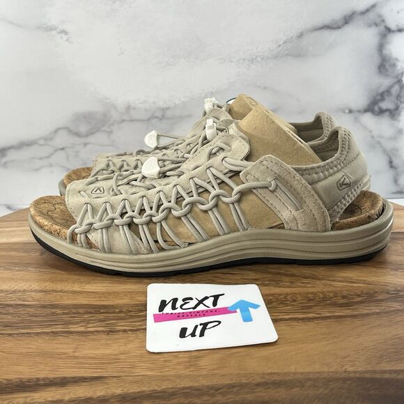 Keen Men’s Uneek II Open Toe Taupe Sport Summer Water Hiking Sandals size 10 - Picture 1 of 9